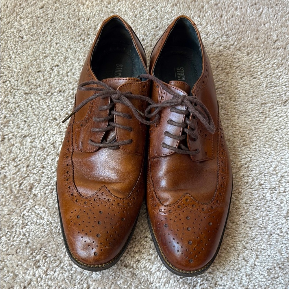 Stacy Adams Classic Brown Leather Men's Brogues size 9.5